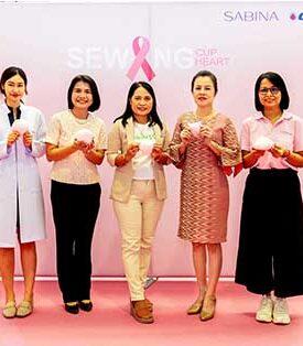 SABINA ผนึกความร่วมมือ 3 พันธมิตรหลักจัดกิจกรรมเย็บเต้านมเทียม ระดมจิตอาสาตั้งเป้าปีนี้ส่งมอบ 30,000 เต้าเป็นกำลังใจให้ผู้ป่วย