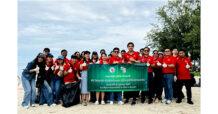 PT จิตอาสา ร่วมใจเก็บขยะ ปรับภูมิทัศน์ชายหาด
