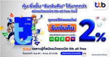 บัตรเดบิต ttb all free ส่งความสุขให้มนุษย์ออฟฟิศ คุ้มยิ่งกว่าเดิม มอบเงินคืน 2% ทุกการใช้จ่ายออนไลน์