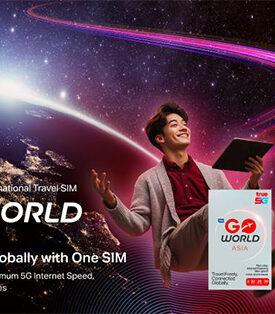 ครั้งแรกของไทย!! ทรูบุกตลาดนักเดินทางทั่วโลก ส่ง “GO World” ซิมโรมมิ่งสุดล้ำ ซิมเดียวใช้งานได้รอบโลกแบบไร้รอยต่อ บนเครือข่ายพันธมิตรอันดับ 1 ในต่างประเทศ ที่ครอบคลุมมากที่สุด