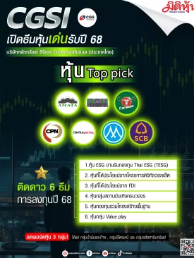 CGSI เปิดธีมหุ้นเด่นรับปี 68