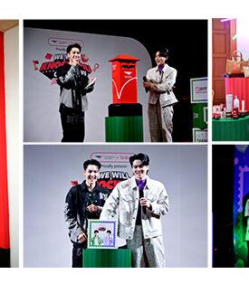 ต้า – บอม ฮอตไม่เลิก!! ร่วมส่งโมเมนต์สุดฟินให้ชาวด้อมวัดพลุร่วมกับไปรษณีย์ไทย ในงาน We Will Knock You ต้าบอม Fan Meeting