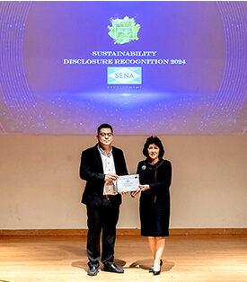 SENA รับรางวัลประกาศเกียรติคุณ Sustainability Disclosure Recognition ประจำปี 2567
