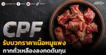 CPF รับบวกราคาเนื้อหมูแพง กากถั่วเหลืองลงกดต้นทุน