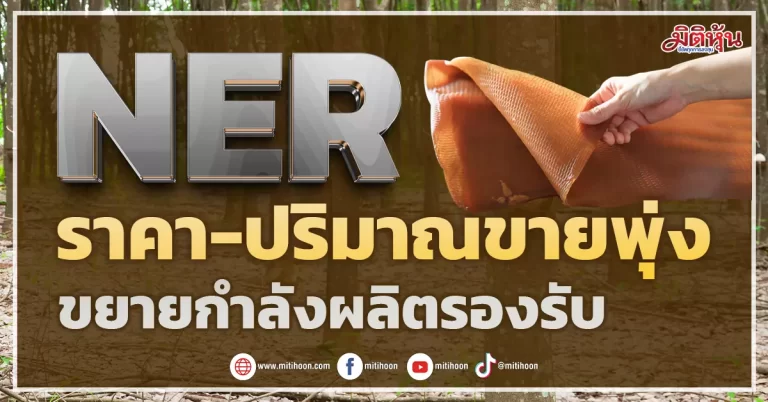 NER  ราคา-ปริมาณขายพุ่ง  ขยายกำลังผลิตรองรับ
