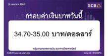 กลุ่มงานตลาดการเงิน ธนาคารไทยพาณิชย์ (SCB Financial Markets) ค่าเงินบาทประจำวันที่ 9 เมษายน 2568