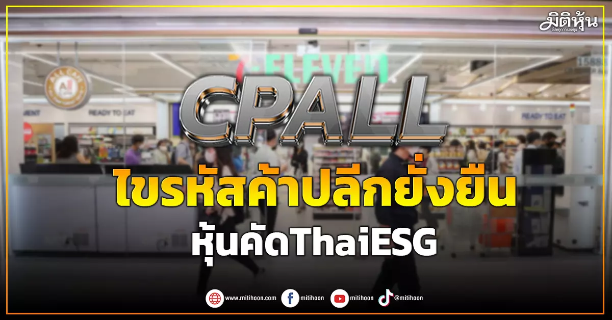 CPALL ไขรหัสค้าปลีกยั่งยืน หุ้นคัดThaiESG - มิติหุ้น | ชี้ชัดทุกการลงทุน