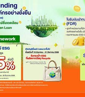 ธอส. เปิดตัวโครงการ ESG Funding ร่วมอนุรักษ์สิ่งแวดล้อม ต่อยอดสินเชื่อ Green Loan เพื่อความยั่งยืนของธนาคาร