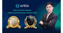 ออร์บิกซ์ คว้า 2 รางวัลระดับนานาชาติ ตอกย้ำผู้นำแพลตฟอร์มซื้อขายสินทรัพย์ดิจิทัลไทยมาตรฐานสากล