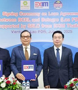 EXIM BANK จับมือธนาคาร BCEL ใน สปป.ลาว ริเริ่มสนับสนุนเงินทุนสกุลกีบ ขยายกิจการอาหารสัตว์ของกลุ่มเบทาโกร ขับเคลื่อนเศรษฐกิจและการพัฒนาอย่างยั่งยืน