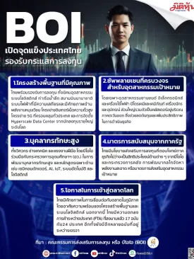 BOI เปิดจุดแข็งประเทศไทย รองรับกระแสการลงทุน