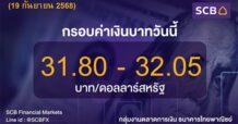 SCB ค่าเงินบาทประจำวันที่ 19 กันยายน 2568