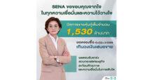 SENA ขอบคุณทุกความเชื่อมั่นปิดการขายหุ้นกู้ครบ 1,530 ล้านบาท ยอดจองซื้อเกินวงเงินเสนอชาย สะท้อนศักยภาพและความเชื่อมั่นในการเติบโต