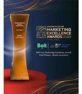 Trailblaze Mission คว้ารางวัล Gold จาก Marketing Excellence Awards 2025 ตอกย้ำความสำเร็จในฐานะผู้อยู่เบื้องหลังการสร้างการรับรู้แบรนด์ Bolt Thailand