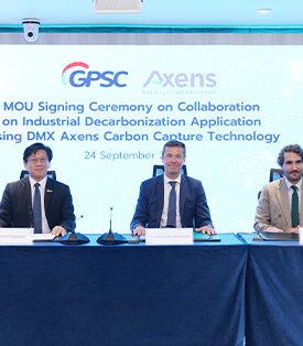 GPSC teams up with Axens to collaborate on DMXTM carbon capture technology, promoting Decarbonization in sustainable electricity sector and beyond