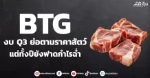 BTG  งบQ3 ย่อตามราคาสัตว์  แต่ทั้งปียังฟาดกำไรฉ่ำ