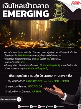 เงินไหลเข้าตลาด EMERGING