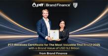 PTT Receives Certificate for The Most Valuable Thai Brand 2025 from Brand Finance