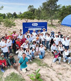 ธ.ทิสโก้ จับมือ สมหวัง เงินสั่งได้ สร้างพื้นที่สีเขียว ปลูกป่าชุมชนบ้านหนองทิศสอน จ.มหาสารคาม
