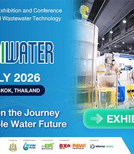 อินฟอร์มา มาร์เก็ตส์ ประเทศไทย เตรียมจัดงาน Thai Water Expo 2026 (THW) งานแสดงเทคโนโลยีและนวัตกรรมด้านน้ำและน้ำเสียที่ครบวงจรที่สุดในอาเซียน ณ ศูนย์การประชุมแห่งชาติสิริกิติ์ (QSNCC) กรุงเทพฯ