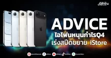 ADVICE ไอโฟนหนุนกำไรQ4 เร่งสปีดขยาย iStore
