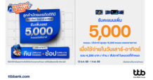 บัตรเครดิต ttb ชวนกิน ช้อปสุดคุ้ม เสาร์ – อาทิตย์ รับคะแนนสะสมเพิ่มพิเศษ 5,000 คะแนน / สัปดาห์