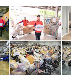 ไปรษณีย์ไทยเผย “มอเตอร์ไซค์” ครองแชมป์ของไซส์จัมโบ้ที่คนไทยส่งด่วนมากสุด รุกเสริมทัพบริการขนส่งไซส์ใหญ่ช่วงเทศกาลปีใหม่ ด้วย ‘EMS JUMBO’ รับดีมานด์ส่งของกลับภูมิลำเนา สะดวก เร็ว ครอบคลุมทั่วประเทศ