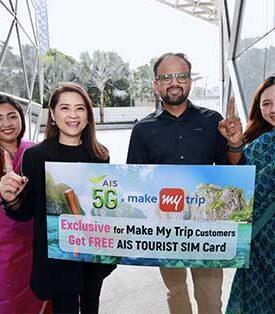 AIS 5G partners with MakeMyTrip to launch high-season travel campaign, offering free AIS TOURIST SIMs to Indian visitors for a seamless Thai holiday experience