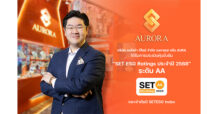 AURA เดินหน้าขับเคลื่อนธุรกิจทองคำบนหลัก ESG คว้า SET ESG Ratings ปี 68 ในระดับ AA และติด SETESG Index