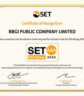 BBGI คว้าคะแนนสูงสุด “AAA” จาก SET ESG Ratings 2025 ตอกย้ำความเป็นผู้นำด้านความยั่งยืนและธรรมาภิบาล