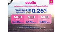 GSB ออมสิน รับลูกมติ กนง. ประกาศลดดอกเบี้ยเงินกู้ทุกประเภท สูงสุด 0.25% ต่อปี สนับสนุนนโยบายลดค่าครองชีพเป็นของขวัญปีใหม่ ด้านเงินฝากยังตรึงอัตราดอกเบี้ยเดิม เพื่อประโยชน์ของผู้ออมเงิน
