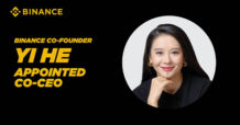 Binance แต่งตั้ง ยี่ เหอ ผู้ร่วมก่อตั้ง Binance เป็นซีอีโอร่วม (Co-CEO) ในช่วงเดียวกับจำนวนผู้ใช้งานใกล้แตะ 300 ล้านราย