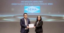 SENA ตอกย้ำผู้นำการอยู่อาศัยอย่างยั่งยืน รับรางวัล Sustainability Disclosure Award ปี 2568
