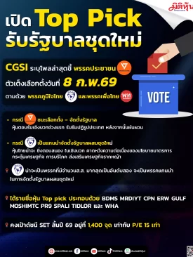 เปิด Top Pick รับรัฐบาลชุดใหม่