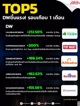 TOP5 DW ขึ้นแรง! รอบเกือบ 1 เดือน
