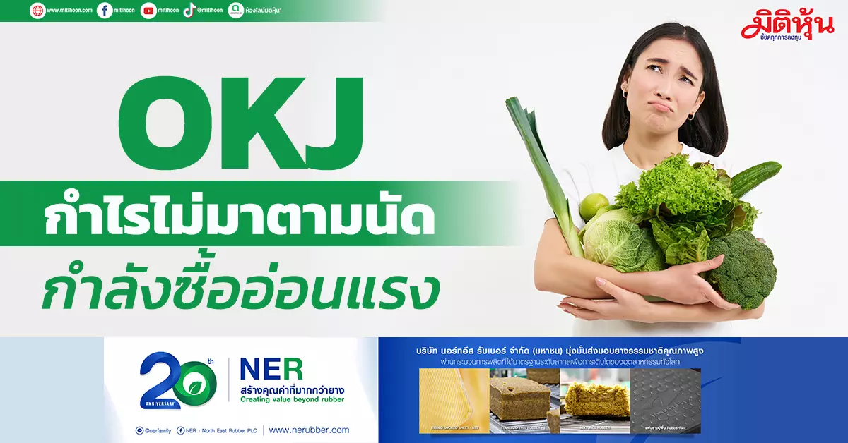 OKJ กำไรไม่มาตามนัด กำลังซื้ออ่อนแรง - มิติหุ้น | ชี้ชัดทุกการลงทุน