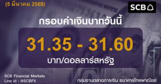 SCB ค่าเงินบาทประจำวันที่ 5 มีนาคม 2569