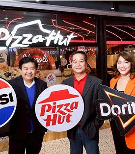 พิซซ่า ฮัท ผนึกกำลัง ซันโทรี่ เป๊ปซี่โค ประเทศไทย และ โดริโทส เปิดตัวเมนูใหม่ “พิซซ่าภูเขาไฟขอบโดริโทส ดิปชีสลาวา” คู่เป๊ปซี่ อร่อยซ่า กรุบกรอบ ดิปสนุกทุกโมเมนต์