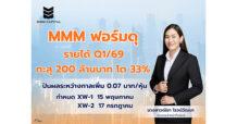 MMM ฟอร์มดุ รายได้ Q1/69 ทะลุ 200 ล้านบาท โต 33 % สวนกระแสอสังหาฯ แจกปันผล 0.07 บาท/หุ้น ต่อเนื่อง 9 ไตรมาสรวด – จ่อขึ้น XW วอร์แรนต์ 2 ชุดเร็วๆ นี้ ลุยตั้ง 3 บริษัทย่อย ทรานส์ฟอร์ม รุกอสังหาฯ ครบวงจร เต็มสูบ