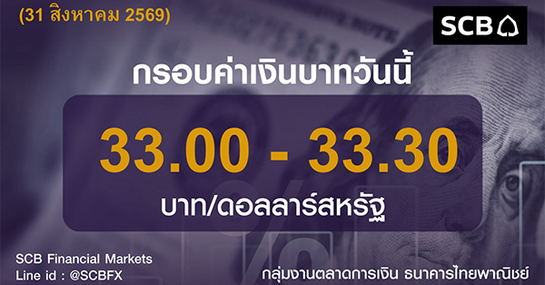SCB ค่าเงินบาทประจำวันที่ 31 สิงหาคม 2569