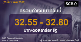 SCB ค่าเงินบาทประจำวันที่ 25 สิงหาคม 2569