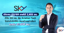 SKY เปิดงบไตรมาส 2/2569 คว้ารายได้รวม 2,653 ลบ. โกยกำไร 223 ลบ. ลุ้นครึ่งปีหลังธุรกิจ Aviation Tech โตต่อรับไฮซีซั่นท่องเที่ยว พร้อมแบ็กล็อกแกร่ง 27,838 ลบ.