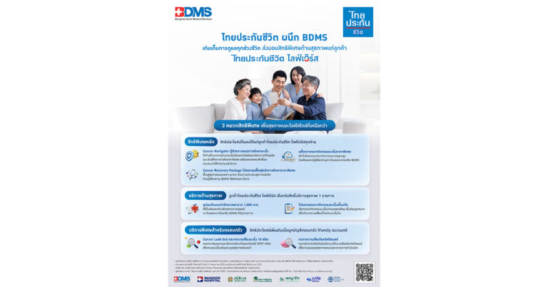 TLI ผนึก BDMS เติมเต็มการดูแลทุกช่วงชีวิต ส่งมอบสิทธิพิเศษด้านสุขภาพแก่ลูกค้า “ไทยประกันชีวิต ไลฟ์เวิร์ส”