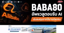 BABA80 อัพแวลูรับ AI เร่งลงทุนจากดีมานด์แกร่ง