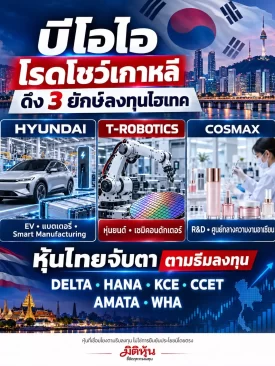 บีโอไอโรดโชว์เกาหลี ดึงทุนไฮเทคปักฐานไทยชู Hyundai–T-Robotics–COSMAX รับ 3 เมกะเทรนด์ เซมิคอนดักเตอร์–Physical AI–Data Center